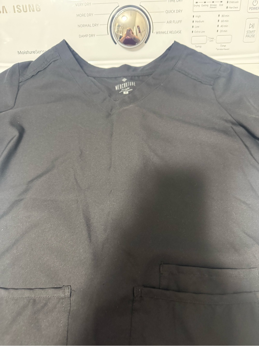Med Couture Women's Black Scrub Top